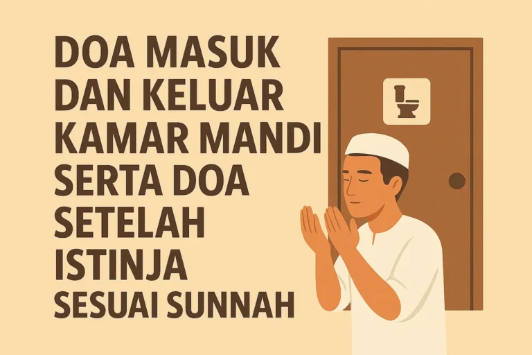 Ilustrasi Doa Masuk dan Keluar Kamar Mandi Serta Doa Setelah Istinja