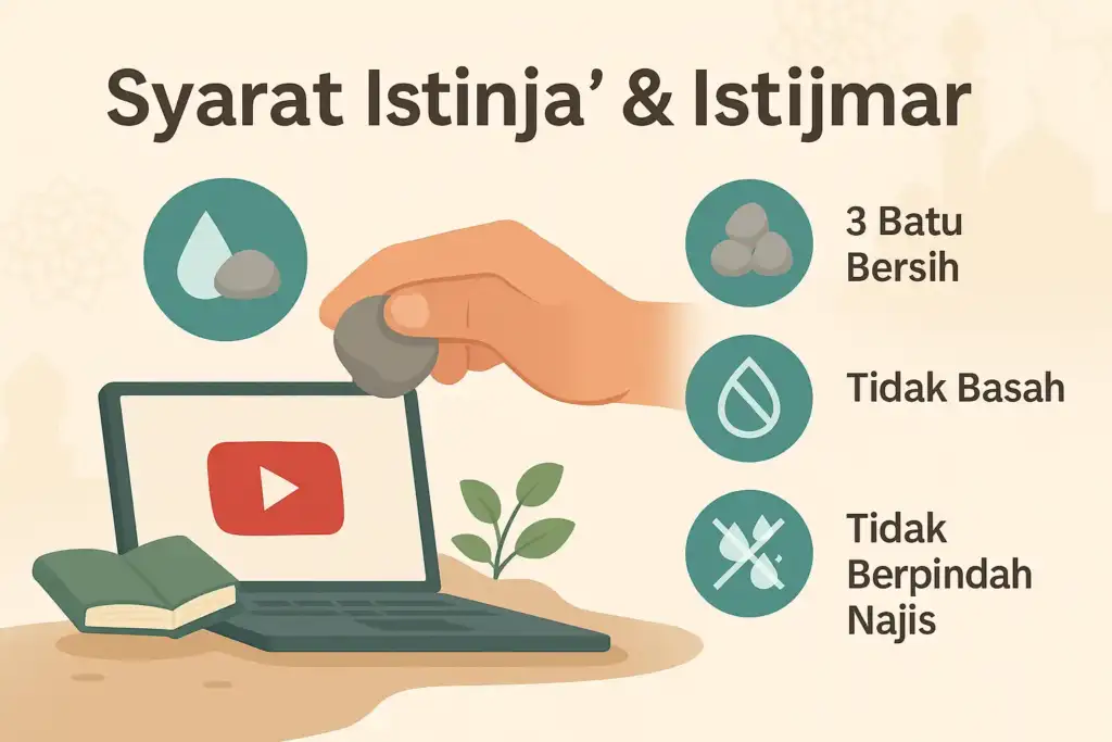 Syarat Istinja dengan Batu dan Istijmar. Made by AI