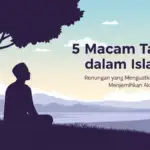 Infografik lima jenis tafakur dalam Islam dan makna spiritualnya