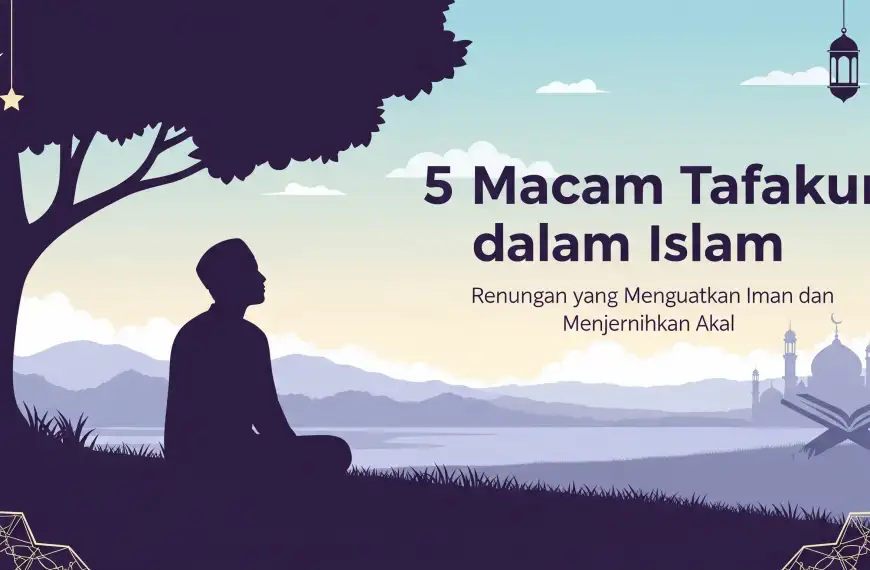 Home 39 Infografik lima jenis tafakur dalam Islam dan makna spiritualnya