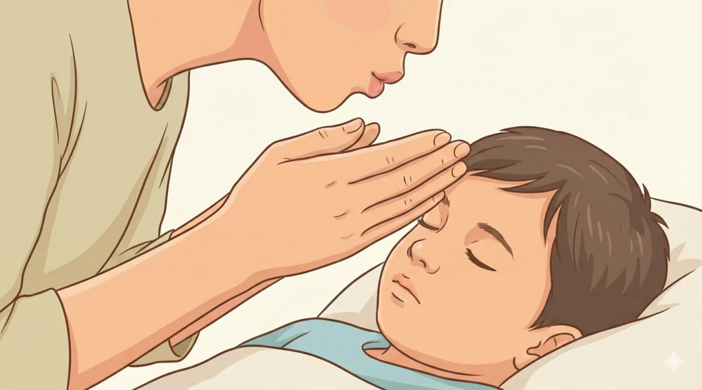 Ayat Kursi dan Dzikir Khusus Saat Anggota Keluarga Sakit atau Merantau 3 Ilustrasi cara melakukan ruqyah mandiri dengan meniupkan bacaan dzikir dan ayat kursi ke anggota keluarga yang sakit.