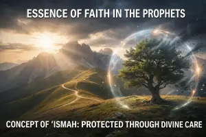 Home 3 Illustration representing the concept of ‘ismah and the essence of faith in the prophets in Islamic theology.
