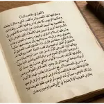 The Meaning of Intention: The Soul of Every Action in Islam An open antique Islamic fiqh manuscript on a wooden table, displaying Arabic text explaining the linguistic and legal definitions of intention (niyyah).