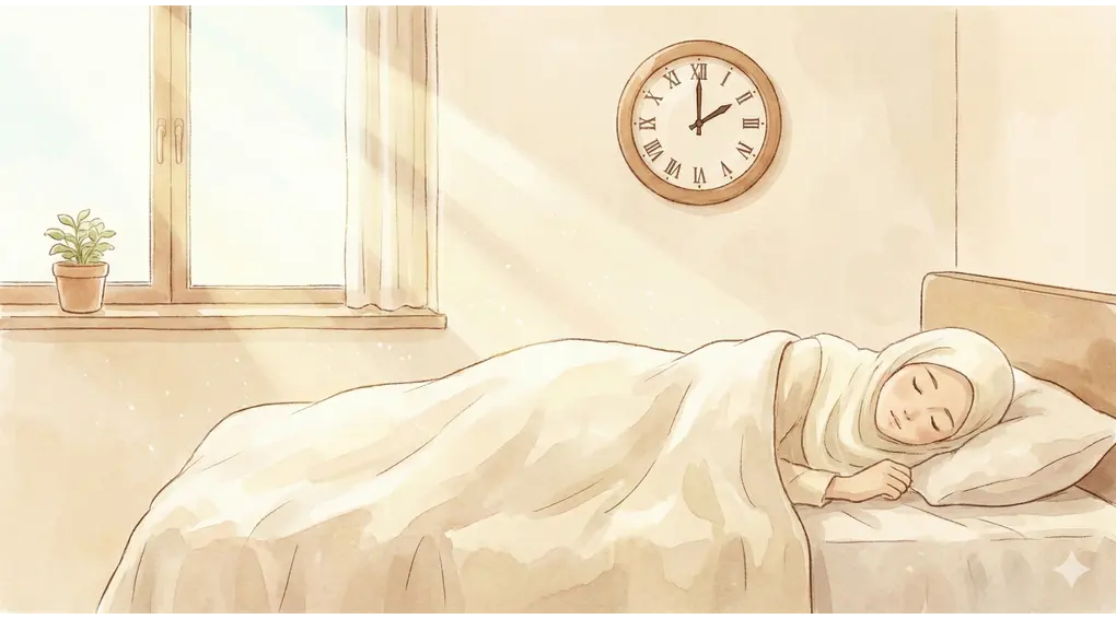 Hukum Keluar Mani Tanpa Sentuhan Saat Puasa: Analisis Kitab Asna al-Matalib 3 Ilustrasi orang tidur siang saat puasa Ramadhan.