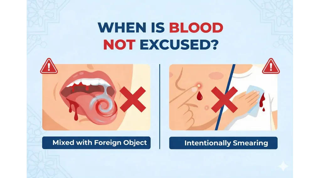 Excused Najis in Prayer: What Impurities Are Pardoned According to Al-Iqna'? 3 Illustration explaining the basic concept of impurities that are excused in Islamic prayer.