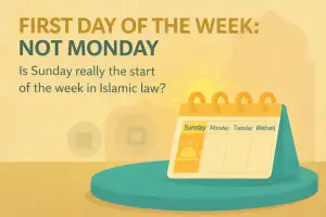 Home 5 Illustration explaining whether Sunday is considered the first day of the week in Islamic tradition.