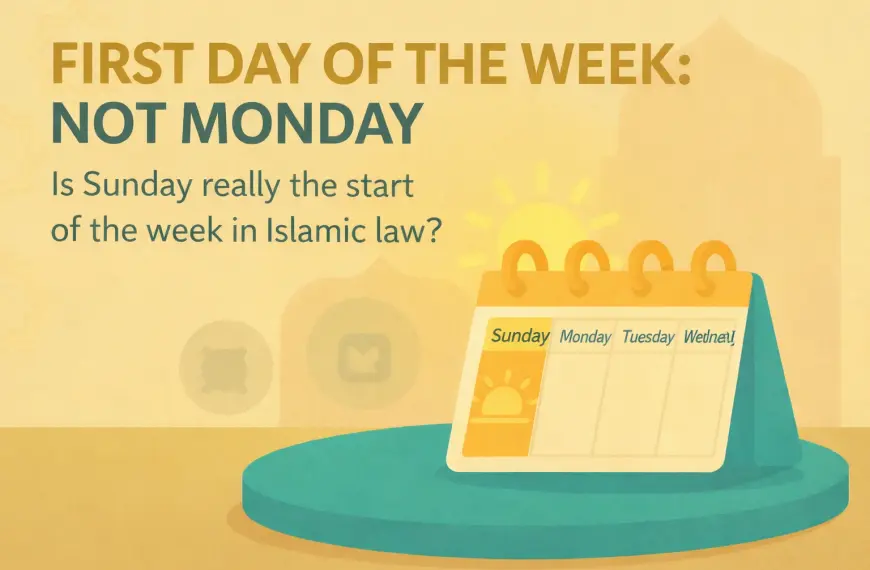 Home 13 Illustration explaining whether Sunday is considered the first day of the week in Islamic tradition.