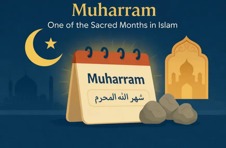 Illustration representing the Islamic month of Muharram as one of the sacred months in Islam.