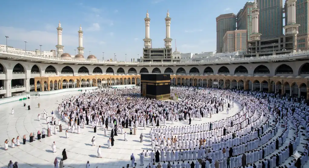 5 Prohibited Times for Prayer in the Shafi'i Madhhab 2 5 times when prayer is prohibited: The beauty of twilight in a peaceful countryside, reminds of the arrival of worship times with the architectural background of traditional Indonesian mosques.