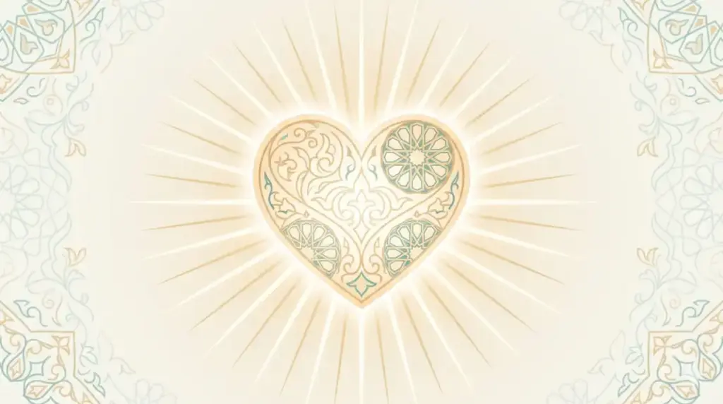 Niyyah and Ikhlas in Islam: A Complete Guide from Hadith to the Fiqh of Worship 2 Illustration of a glowing pure heart symbolizing ikhlas sincerity in Islam