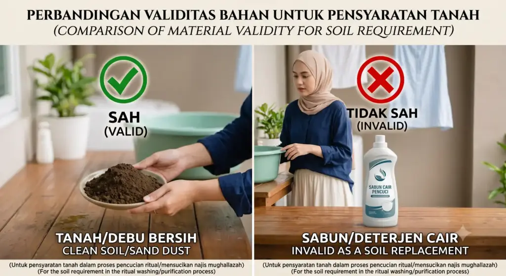 Cara Mensucikan Najis Anjing dengan Tanah dan Air 3 Perbandingan hukum mensucikan najis anjing tanah dihukumi sah sabun tidak sah